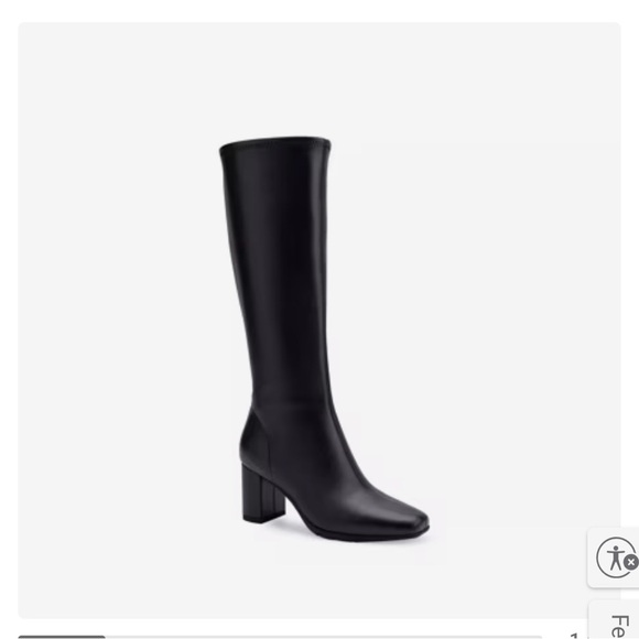 AEROSOLES Black Heeled Boots - Picture 1 of 4